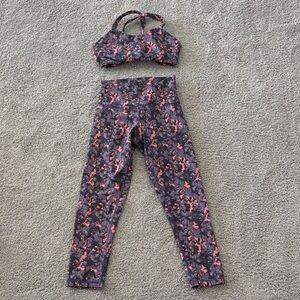 Floral Sports Bra and Leggings Set